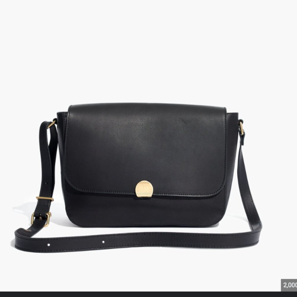 Madewell Black "The Abroad" Leather Crossbody Bag - Picture 2 of 7
